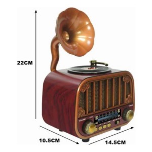 MEİER MD-1318BT Nostalji Radyo Kablosuz Hoparlör - Speaker (Kahverengi) NT-118010