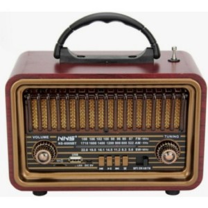 NNS NS-8069BT Nostalji Radyo Kablosuz Hoparlör - Speaker (Kahverengi) NT-118009