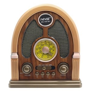 NNS NS-7061BT Nostalji Radyo Kablosuz Hoparlör - Speaker (Kahverengi) NT-118008