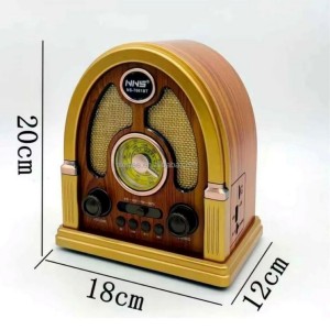 NNS NS-7061BT Nostalji Radyo Kablosuz Hoparlör - Speaker (Kahverengi) NT-118008