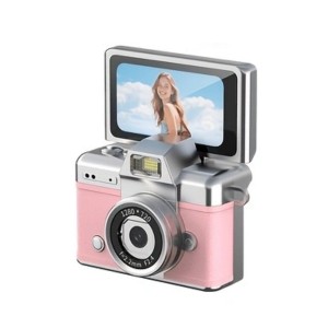 Castu LK-027 Mini Flip Dijital Kamera Aksiyon Kamera (Pembe) NT-118027