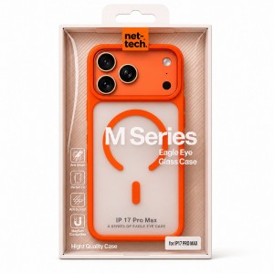 Nettech Apple iPhone 17 Pro Max Uyumlu NT-N110 Arka Koruma Kılıf (Kozmik Turuncu) NT-117192