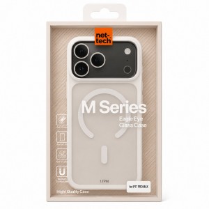 Nettech Apple iPhone 17 Pro Uyumlu NT-N110 Arka Koruma Kılıf (Beyaz) NT-117190