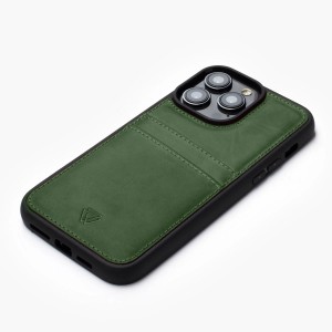 Zawa Apple iPhone 13 Pro Uyumlu Suni Deri Arka Koruma Kılıf (Yeşil) NT-118272