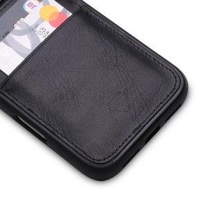 Zawa Apple iPhone 17 Pro Max Uyumlu Suni Deri Arka Koruma Kılıf (Siyah) NT-118253