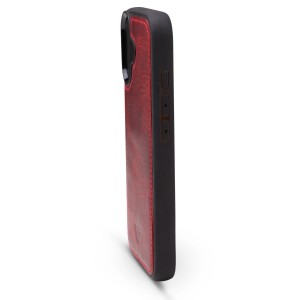 Zawa Apple iPhone 17 Uyumlu Deri Arka Koruma Kılıf (Bordo) NT-118226