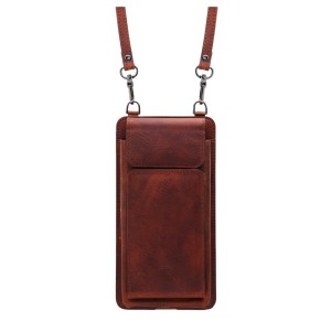 Zawa Hakiki Deri Boyun Askılı Kılıf (Kahverengi) NT-118421