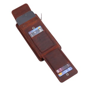 Zawa Hakiki Deri Boyun Askılı Kılıf (Kahverengi) NT-118421