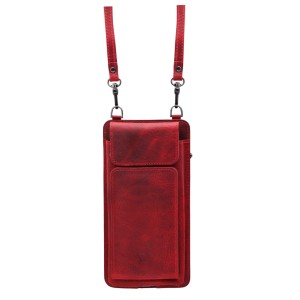 Zawa Hakiki Deri Boyun Askılı Kılıf (Bordo) NT-118422