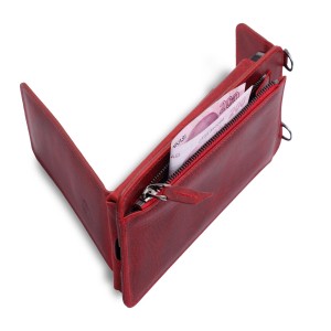 Zawa Hakiki Deri Boyun Askılı Kılıf (Bordo) NT-118422