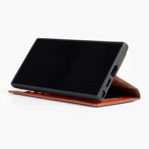 Zawa Samsung Galaxy S25 Plus Uyumlu Classic Hakiki Deri Kapaklı Kılıf (Kahverengi Koyu) NT-118348