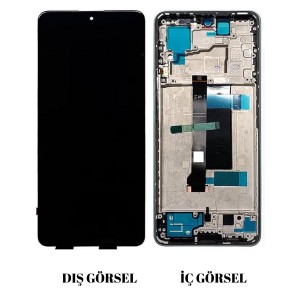 Teknonet Xiaomi Poco X6 5G Uyumlu Org Lcd+Dokunmatik+Çıtalı (Siyah) NT-118563