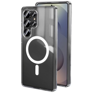 Nettech Samsung Galaxy S26 Ultra Uyumlu Transparan Magsafe Seri Arka Koruma Kılıf NT-118901