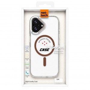 Nettech Apple iPhone 11 Uyumlu NT-N118 Taşlı Seri Arka Koruma Kılıf (Gold) NT-117439