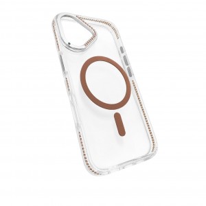 Nettech Apple iPhone 11 Uyumlu NT-N118 Taşlı Seri Arka Koruma Kılıf (Gold) NT-117439