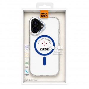 Nettech Apple iPhone 11 Uyumlu NT-N118 Taşlı Seri Arka Koruma Kılıf (Mavi) NT-117438