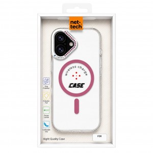 Nettech Apple iPhone 11 Uyumlu NT-N118 Taşlı Seri Arka Koruma Kılıf (Pembe) NT-117437