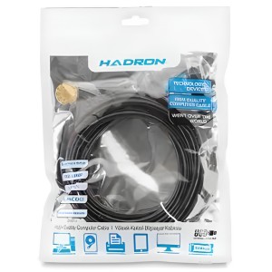 Hadron HDX5071 Plastik 300 Cm CAT6 3 Metre Ethernet Kablosu (Siyah) NT-119010