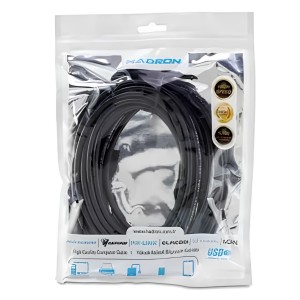 Hadron HDX7507 Plastik 500 Cm USB Yazıcı Kablosu (Siyah) NT-119008