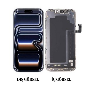 Teknonet Apple iPhone 17 Pro Max Uyumlu GX Oled Lcd+Dokunmatik+Çıtalı (Siyah) NT-119097