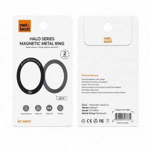 Nettech NT-MP01 Magsafe Çiftli Araç içi Metal Plaka (Siyah) NT-117102