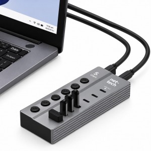 Nettech NT-OT011 7 in 1 USB To Type-c Dönüştürücü (Gri) NT-117101