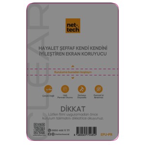 Nettech Uyumlu Ön Koruma Hayalet Şeffaf Kesme Nano Ekran Koruyucu (Şeffaf) NT-103121