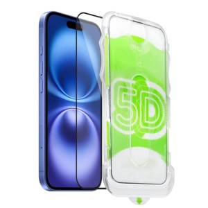 Nettech Apple iPhone 16 Uyumlu Magic 5D Glas Full Cam Koruyucu (Siyah) NT-117803