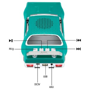 Wster WS-620 Car Speaker Kablosuz Hoparlör - Speaker (Yeşil) NT-117135