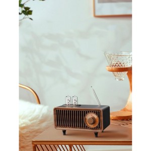 Music Apollo B9 Nostalji Radyo Kablosuz Hoparlör - Speaker (Kahverengi) NT-119323