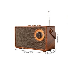 Music Apollo AS23 Nostalji Radyo Kablosuz Hoparlör - Speaker (Kahverengi) NT-119322