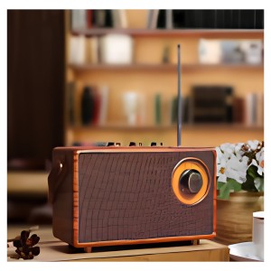 Music Apollo AS23 Nostalji Radyo Kablosuz Hoparlör - Speaker (Kahverengi) NT-119322