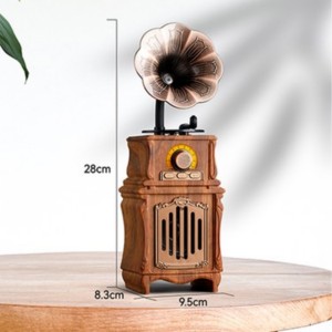 Music Apollo AS31 Nostalji Speaker Kablosuz Hoparlör - Speaker (Kahverengi) NT-119321