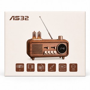 Music Apollo AS32 Nostalji Speaker Kablosuz Hoparlör - Speaker (Kahverengi) NT-119325