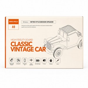 Music Apollo A9 Car Speaker Kablosuz Hoparlör - Speaker (Kahverengi) NT-119324