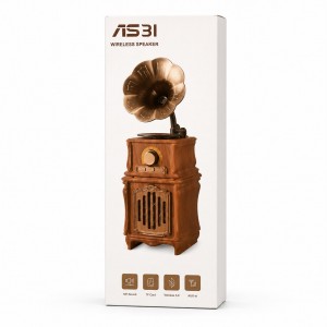 Music Apollo AS31 Nostalji Speaker Kablosuz Hoparlör - Speaker (Kahverengi) NT-119321