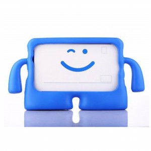 Nettech Samsung Galaxy T970 Tab S7 Plus 12.4 İnc Uyumlu Standlı Smile Arka Koruma (Mavi) NT-117377
