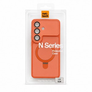 Nettech Samsung Galaxy S26 Uyumlu NT-N117 Magsafe Arka Koruma Kılıf (Turuncu) NT-117430
