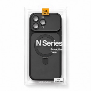 Nettech Apple iPhone 15 Pro Max Uyumlu NT-N117 Magsafe Arka Koruma Kılıf (Siyah) NT-117421