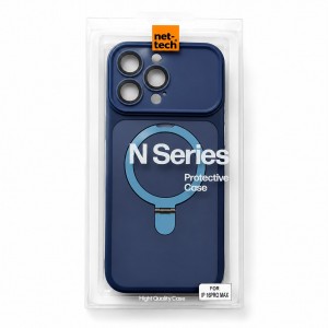 Nettech Apple iPhone 16 Pro Max Uyumlu NT-N117 Magsafe Arka Koruma Kılıf (Mavi) NT-117417