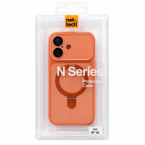 Nettech Apple iPhone 17 Uyumlu NT-N117 Magsafe Arka Koruma Kılıf (Turuncu) NT-117410