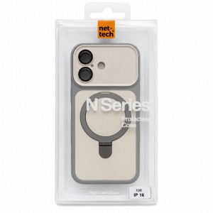 Nettech Apple iPhone 16 Uyumlu NT-N117 Magsafe Arka Koruma Kılıf (Beyaz) NT-117403