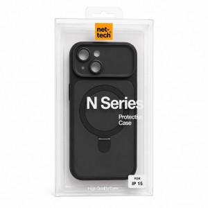 Nettech Apple iPhone 15 Uyumlu NT-N117 Magsafe Arka Koruma Kılıf (Siyah) NT-117391