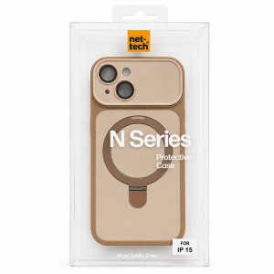 Nettech Apple iPhone 15 Uyumlu NT-N117 Magsafe Arka Koruma Kılıf (Gold) NT-117394