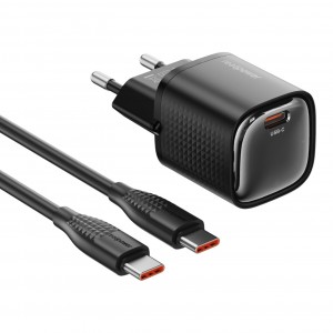 RealPower TCS30WWH GAN 30W 3000 mAh Type-C To Type-C Şarj Aleti (Siyah) NT-119363