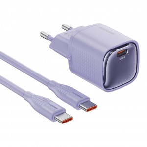 RealPower TCS30WWH GAN 30W 3000 mAh Type-C To Type-C Şarj Aleti (Mor) NT-119360