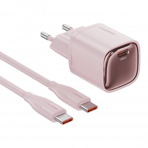 RealPower TCS30WWH GAN 30W 3000 mAh Type-C To Type-C Şarj Aleti (Pembe) NT-119361