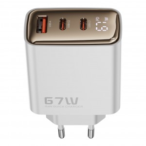 RealPower TCS67WWH GAN 67W 3000 mAh Type-C To Type-C Şarj Aleti (Beyaz) NT-119373