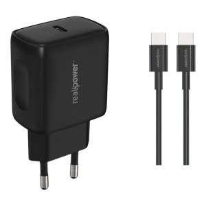 RealPower TC25WBK 25W 3000 mAh Şarj Aleti (Siyah) NT-119366