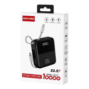 SwıısPower SP-31 22.5W 10000 MAh Taşınabilir Powerbank (Siyah) NT-119380